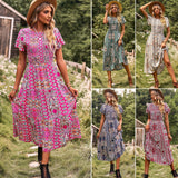 Dili Independent Research And Development Of Large Swing Dress 2025 Spring And Summer Repair Waist Thin Dress Women Fashion