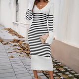 Dili Elegant Temperament Striped High-End Dress Women's Dress 2025 Spring And Summer