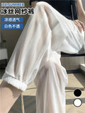 Fast-Drying Ice Silk Sweatpants Women's Summer Thin 2025 New Explosion Of High-End Casual Pants Mesh Cold Pants