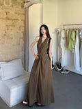Seaside Holiday French Hanging Neck Sling Dress Women's Summer 2026 New Sexy Temperament Waist Dress
