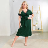 New Women's Knitwear Short Sleeve Open Fork Plus Coat Summer Large Size Women's Cardigan