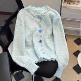 Self-Retention Recommendation~¶¤ Beaded Long-Sleeved Knitted Cardigan Women 2025 Spring And Autumn New Soft-Creinous Sweater Jacket Tide
