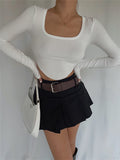 2025 Solid Women's Short Knitted Collar Spring And Autumn Wrapped In Long-Sleeved Fashion