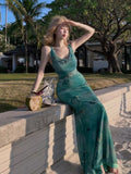 Butterfly Print Tie Tie Dress Woman Summer Body-In-Ce-Long Dress Tice Babes Holiday-Buff Skirt
