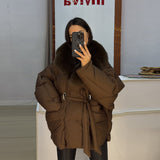Thick Cotton Clothes Women's Long Sleeves Removable Woolen Tie With Pocket Coat Women's Cotton Suit 2026