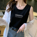 White Cotton Sleeveless Sleeveless Vest Women 2025 Summer New Inside And Outside Wearing T-Shirt Pure Sweet Cool Top Ins Tide