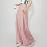 New Set Loose Design With Long-Sleeved Shirt Short Long-Legged Secret Broad Leg Trousers Set