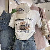Short Sweet Spicy Shoulder Short-Sleeved T-Shirt Women's Summer 2025 New High-Waist Design Sense Niche Repair Body