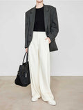 Trousers White Banana Pants Women Hanging Straight Slack Autumn Winter Thick Hairy Broad Leg Pants