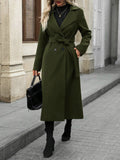New Collar Hair With Double Buckle And Long Coat Coat Coat Coat
