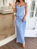 Dili Vacation Leisure Wind Sling Seaside Atmosphere Two Sets Of Women's Clothing 2025 Spring And Summer Explosion