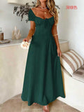 Dili Elegant Temperament Short Sleeve Shoulder Dress Dress Women's Dress 2025 Spring And Summer