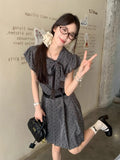 Small Man French Gray Wave Dot Dress Women's Summer 2026 New College Style Temperament Beautiful Skirt