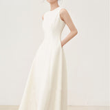 Early Spring New Long Dress Light Dress Series Vertical Dress Type Round-Neck Sleeveless Slim Elegant Dress