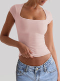 Dili Yoga Swear Sports Slide Slide Slide T-Shirt Women's Summer 2025