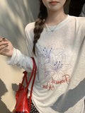 Round-Neck Printing Design Sunscreen Hooded Long-Sleeved Women's New Loose Lazy Style Thin Tops In Summer 2026