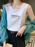 White Cotton Sleeveless Sleeveless Vest Women 2025 Summer New Inside And Outside Wearing T-Shirt Pure Sweet Cool Top Ins Tide