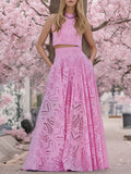 Women's Casual Fashion Sleeveless Pocket Dress Dress Two-Piece Suit Women