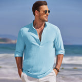 New Men's Shirt Spring And Autumn High Wrinkles Long Sleeves Solid Business Shirt Shirt Men's Clothing