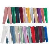 New Slim Slim Solid-Colored Folding Micro-Ply Straight Trousers Trousers Trousers Trousers
