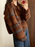 Vintage Green Sweater Women's Autumn And Winter In The Bottom Shirt 2025 New Lazy High-End Loose Knitting Top