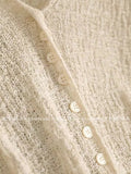 Light Luxury High-End Hooded Silk Flax Lint Hollow Thin Sun Shawl Summer Cardigan Short Coat Knitted Shirt Girl