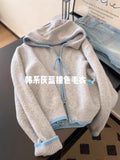 European Hooded Knitted Cardigan Female Senior Sense 2025 Autumn And Winter New Impact Zipper Casual Soft-Cuckle Blouse