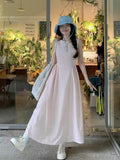 French Temperament First Love Pink Dress Women's Summer 2026 New Waistless Sleeveless Vest Long Dress