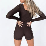 Dili Yoga Suit Sports High-Sleeved Women's Jumpsuit Women's Clothing 2025 Spring And Summer Hot Sales