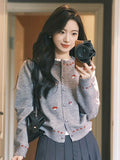 Korean Wearing Round-Neck Knitted Cardigan Women Early Autumn 2025 New Loose Thin Sweater Top Coat