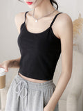 Luo Umbilion Short Repair Pure Cotton Vest Woman Put On A Small Suit With A Hot Girl Sling In Summer