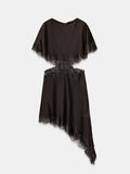 2025 Explosion French Sexy Hottie Elegant Style Lace Splicing Waist Dress Dress Woman