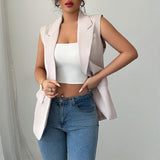 Dili Elegant Temperament Sleeveless Vest Commute Small Suit Women's Dress 2025 Summer