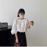 2025 Spring Bat Sleeve Lotus Side With Shirt Women's Shirt Back Bow Chic Design Top