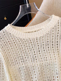 Special Counter Mall Withdraws The Big Brand Women's Hollow Knitted Shirt In The Summer New Medium And Long Outer Hoodie Tops