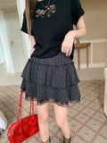 White Lace Cake Dress 2026 Summer New Sweet Pure Lust Wind High Waist Thin Short Skirt