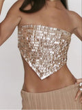 2025 New Women's Sexy Hottie Beads Embroidered With Breasts With Boobs Hottie Top