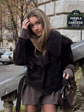 Exploding Brown Imitation Fur Velvet Jacket 2025 Women's Coat Women's Autumn And Winter