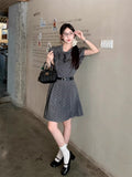 Small Man French Gray Wave Dot Dress Women's Summer 2026 New College Style Temperament Beautiful Skirt