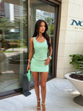 New Ins Hottie Casual Fashion Round-Neck Vest Short Skirt Suit