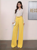 Women's New Bursts Of Pure Color Hanging Fashion Wide Leg Pants Straight Pants Suit Pants Trousers Trousers Women