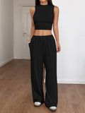 Dili Casual Simple Style Sleeveless Vest Straight Trousers Set Women's Clothing 2025 Spring And Summer