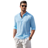New Men's Shirt Spring And Autumn High Wrinkles Long Sleeves Solid Business Shirt Shirt Men's Clothing