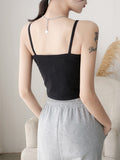 Luo Umbilion Short Repair Pure Cotton Vest Woman Put On A Small Suit With A Hot Girl Sling In Summer