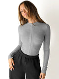 2025 Women's Jumpsuit Tight Knit Shirt Women's Jump-Up Three-Point Trousers