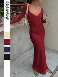 Dili Temperament Evening Dress High-End Long-Sleeved Ass Skirt Dress Women's Dress 2025 Autumn And Winter Alone