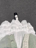 Green Lace Design Knitted Sweater Cardigan Women 2025 New Spring And Autumn Literature Retro Lazy Coat Top