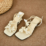 Fairy Wind Pink Tie Women's Shoes 2025 New Bow With Skirt Lady High Heels High Heels High Heel Sandals