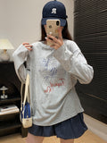 Round-Neck Printing Design Sunscreen Hooded Long-Sleeved Women's New Loose Lazy Style Thin Tops In Summer 2026