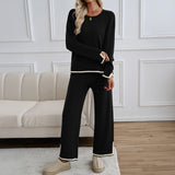 Dili Casual Simple Style Straight Through Pants Solid Long-Sleeved Women's Suit Women's Clothing 2025 Spring And Summer